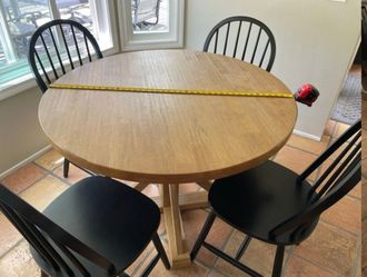 Wood Dining table and chairsset $400 see all twelve pictures for MORE items for sale prices listed below located in Rancho Santa Margarita