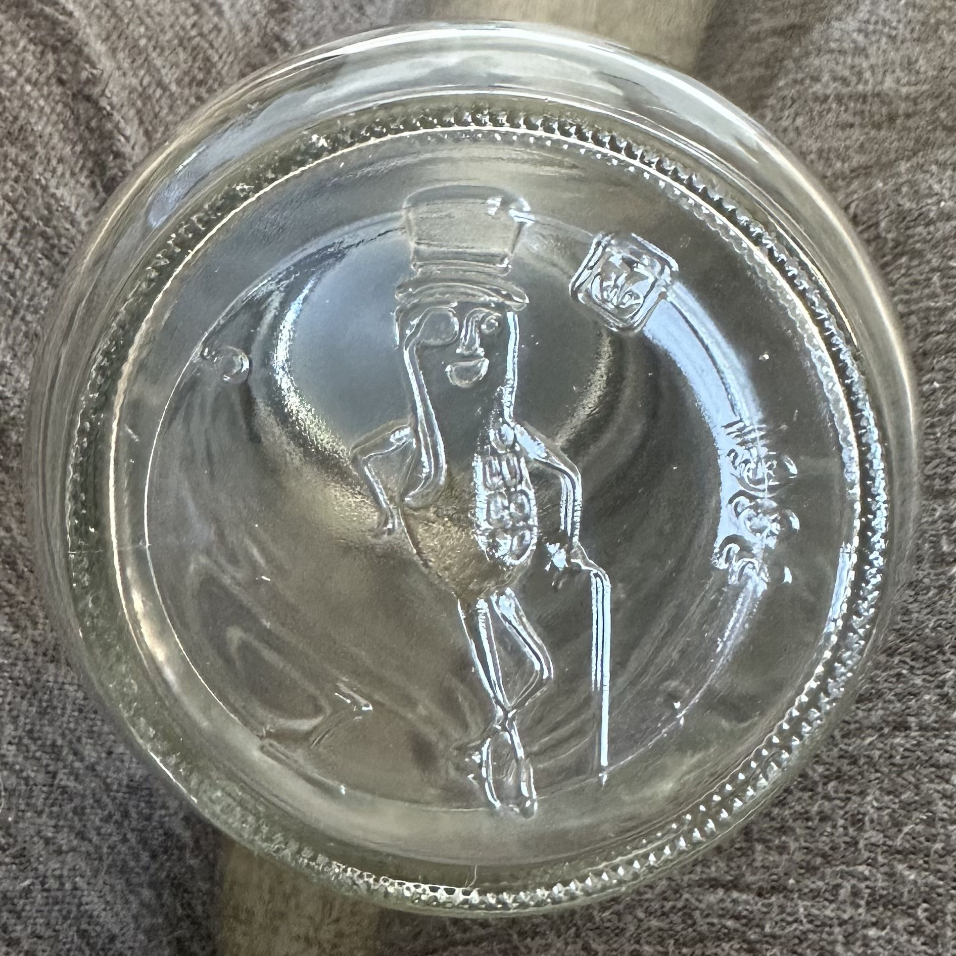 PLANTERS PEANUTS 1982 VINTAGE COLLECTIBLE GLASS JAR WITH LID