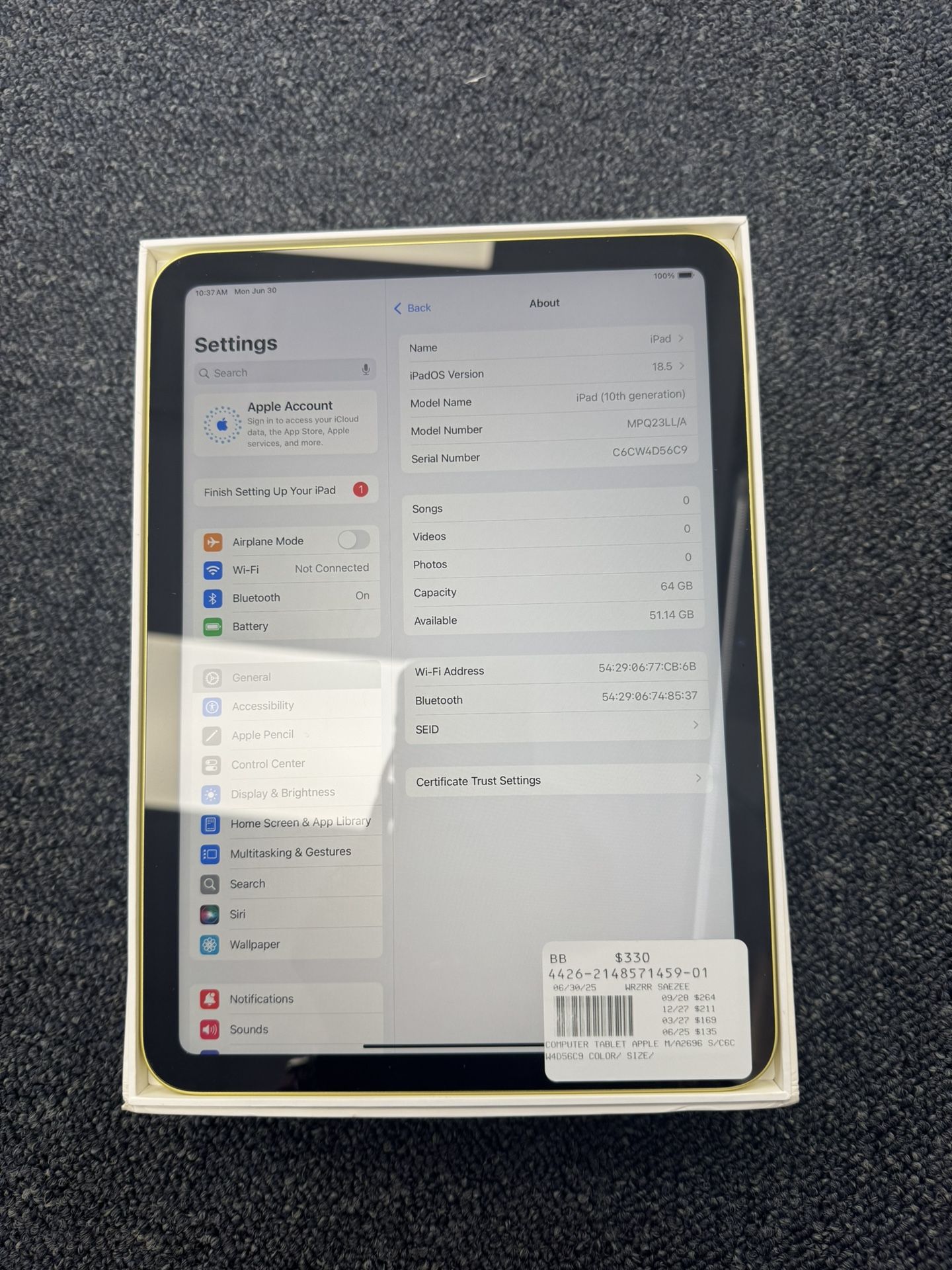 iPad 10th Gen