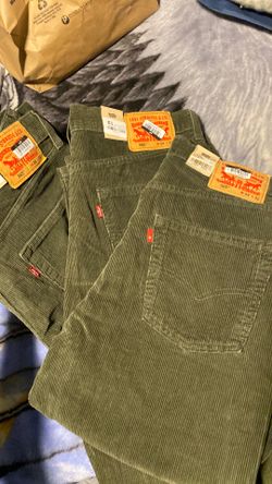 Levi green corduroy 565 loose fit 32x32 33x32 HALF OFF OF RETAIL denim off white stussy palace