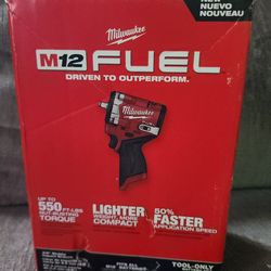 M12 FUEL 12V Lithium-Ion Brushless Cordless Stubby 3/8 in. Impact Wrench (Tool-Only)
