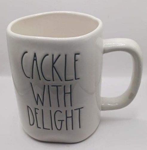 Rae Dunn Artisan Collection by Magenta 202, "Cackle With Delight" Mug,