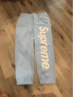 Supreme Satin Appliqué Light blue Sweatpants