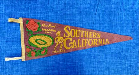 USC Vintage New Years Day 1963 Rose Bowl Pennant