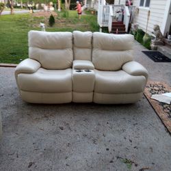 White Leather Sofa