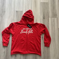 Hotel Homme Femme Red Cropped Hoodie