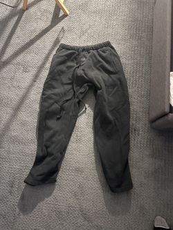 Black Essentials Pants Relaxed Size L