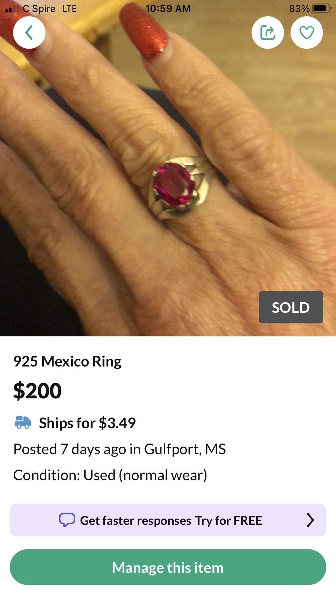 925 Mexico Ring