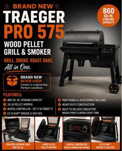 BRAND NEW Traeger Pro 575 Wood Pellet Grill & Smoker – $550 OBO 🔥