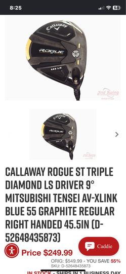 Callaway Rogue RH Triple Diamond LS Driver!!