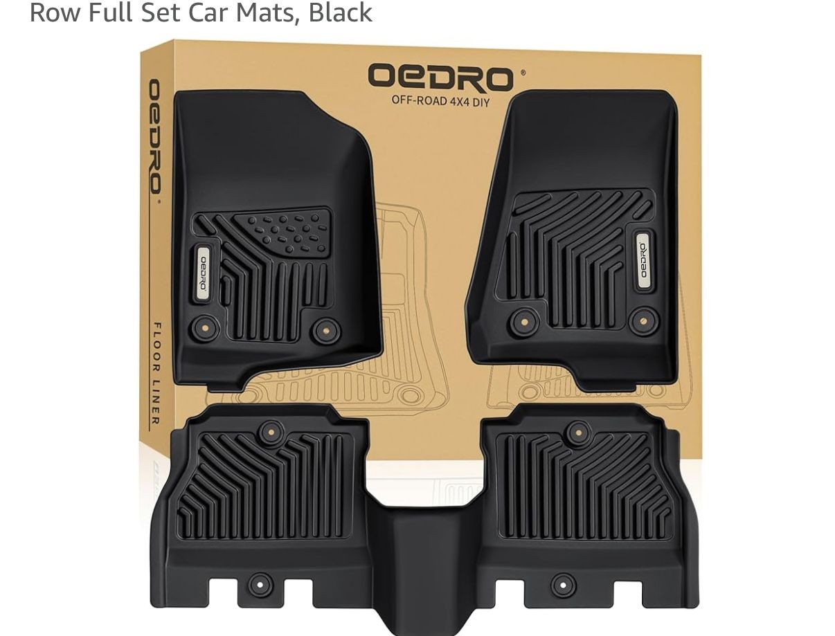 Oedro Floor Mats. For Jeep Wrangler 2018-25