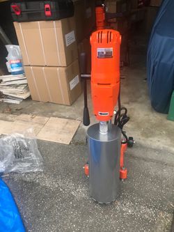 Concrete drills on stand can drill up to 8 inch 2 s