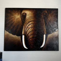 Tusk Canvas Painting 50Lx40W from Kirkland’s like new condition
