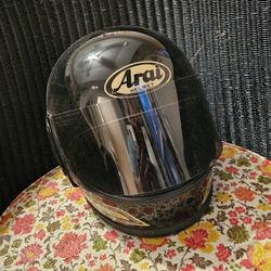 VINTAGE ARAI ASTRO Black & Gold Full Face Motorcycle Helmet