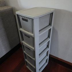 Tower drawer storage bins organization woven stackable Tools Makeup Bathroom