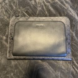 Coach Signature Laptop Sleeve / Portfolio - Black