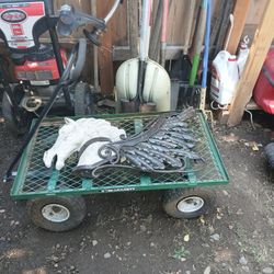 Concrete And Metal Sculpture Of Horse.