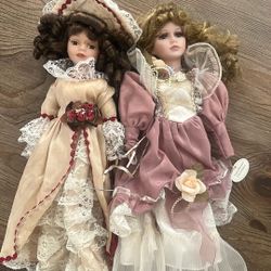Two Porcelain  Dolls 