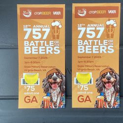 Battle Of The Beers, Saturday, September 7, 2024 From 1 Pm To 6:30 Pm.