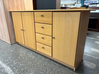 Blonde Contemporary 4 Drawer Sideboard