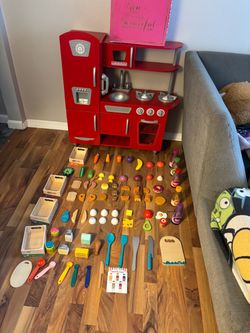 KidKraft Red Vintage Play Kitchen with Accessories