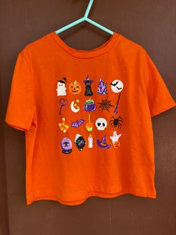 Orange Halloween Graphic T-Shirt 6-6x