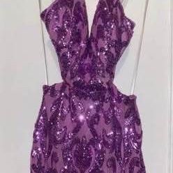 Purple SEQUENCE Straight BALL Gown by Windsor SIZE MEDIUM USED one time must pick up