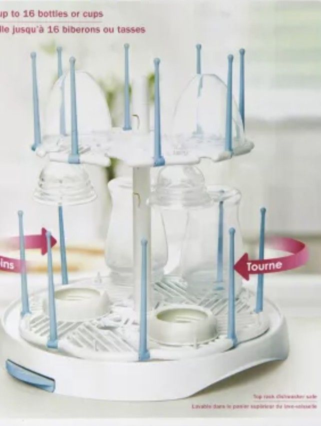 Bottle Drainer With Milk Bottles