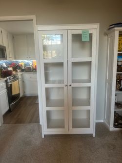 Solid wood enclosed shelf
