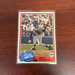 1981 Jeff Reardon Rookie Card