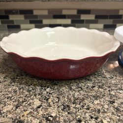 Emily Henry Red Ceramic Pie Baking Dish – $25