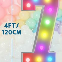 Colorful Marquee Number 7