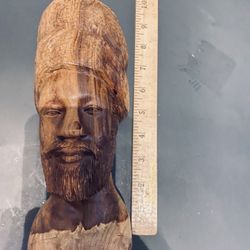 Wooden Head Of Man