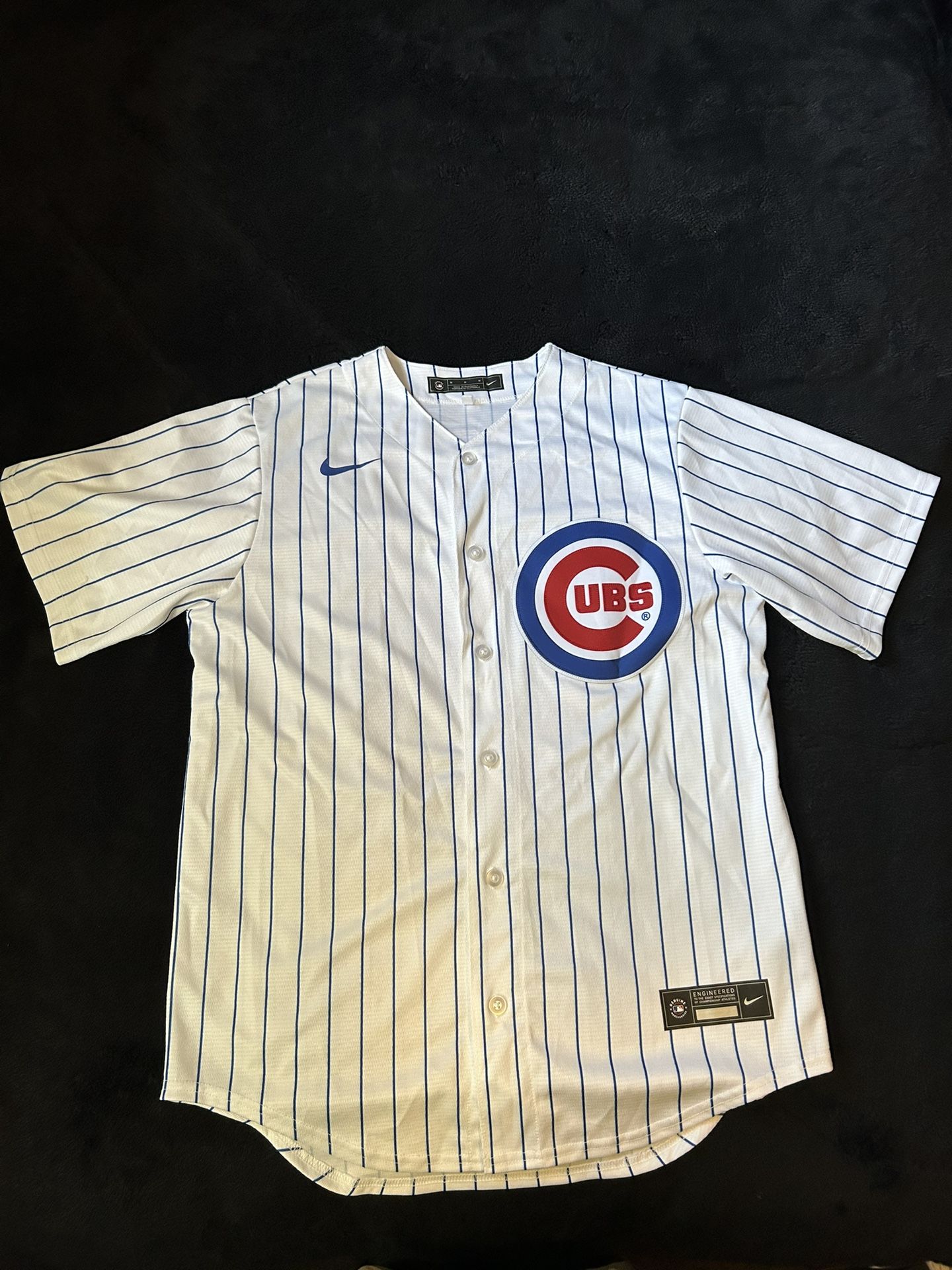 -Men's Garnett #18 Chicago Cubs Nike White Home Team Jersey -Size Large 