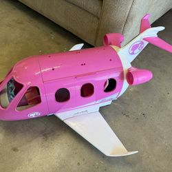 Barbie Dream Mattel 28 inch Airplane / Jumbo Jet Vacation Pink & White