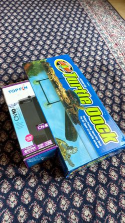 The medium Zoo Med Floating Turtle Dock and corner filter (New in box)