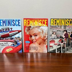 Set Of 3 Vintage Collectible Different Issues Reminisce Magazines
