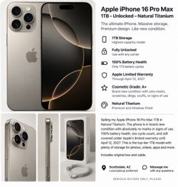 iPhone 16 Pro Max 1TB