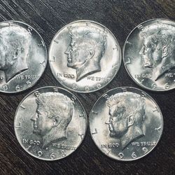 ‘65-‘69 SILVER Kennedy Half-Dollars 40% GEM