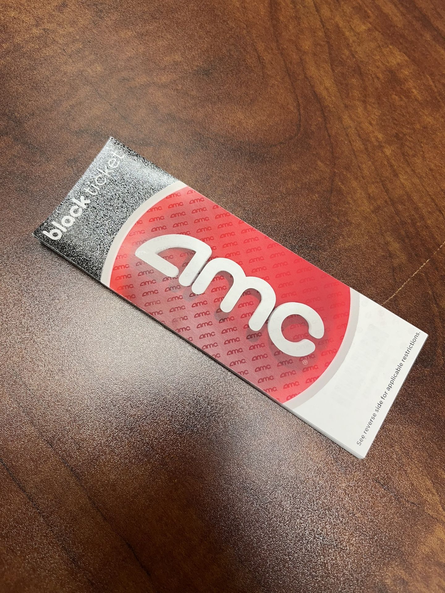 AMC Black Movie Tickets- Multiple For Sale. $13 Each