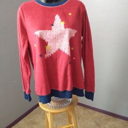 2 piece red and blue with stars pj set size large 