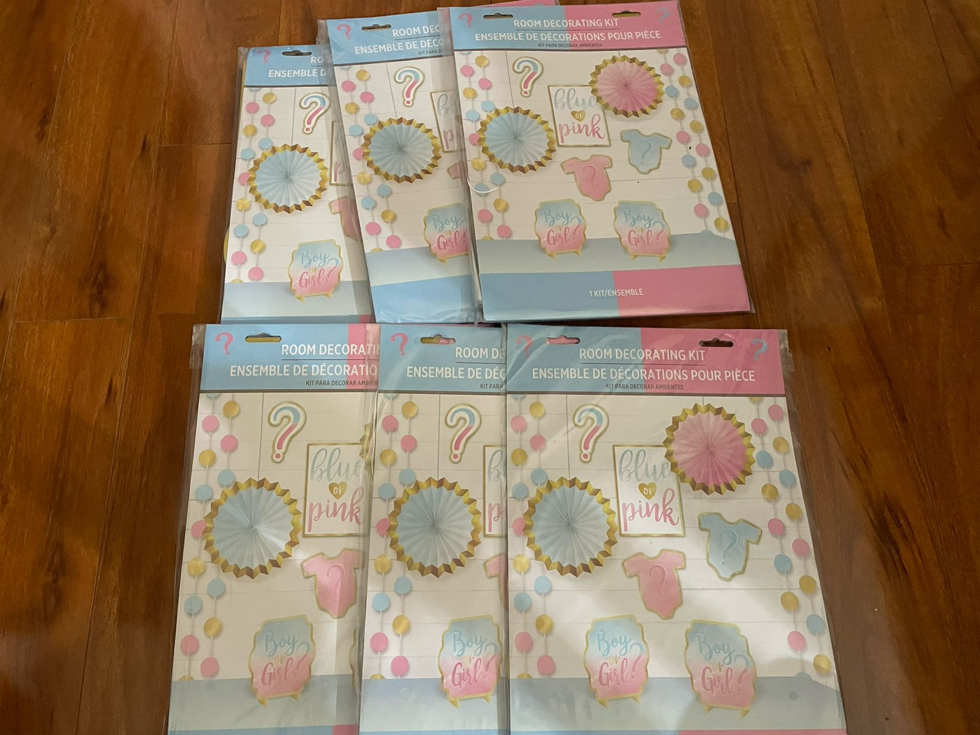 6 Room Decorating Kits Gender Reveal