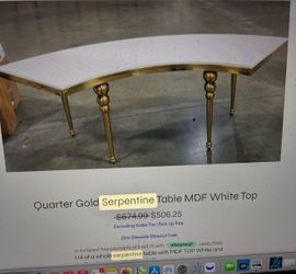 Lux Serpentine Gold Table
