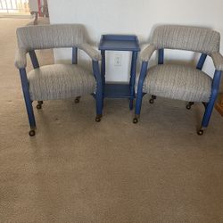 2 Club Chairs & Table