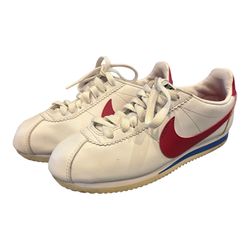 Nike Classic Cortez Women's Athletic Sneakers size 6.5 White Leather