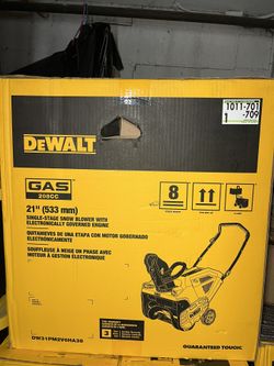 DEWALT 21" 208cc Gas Single-Stage Snow Blower - Brand New in Box (DW31PM2V6HA38)