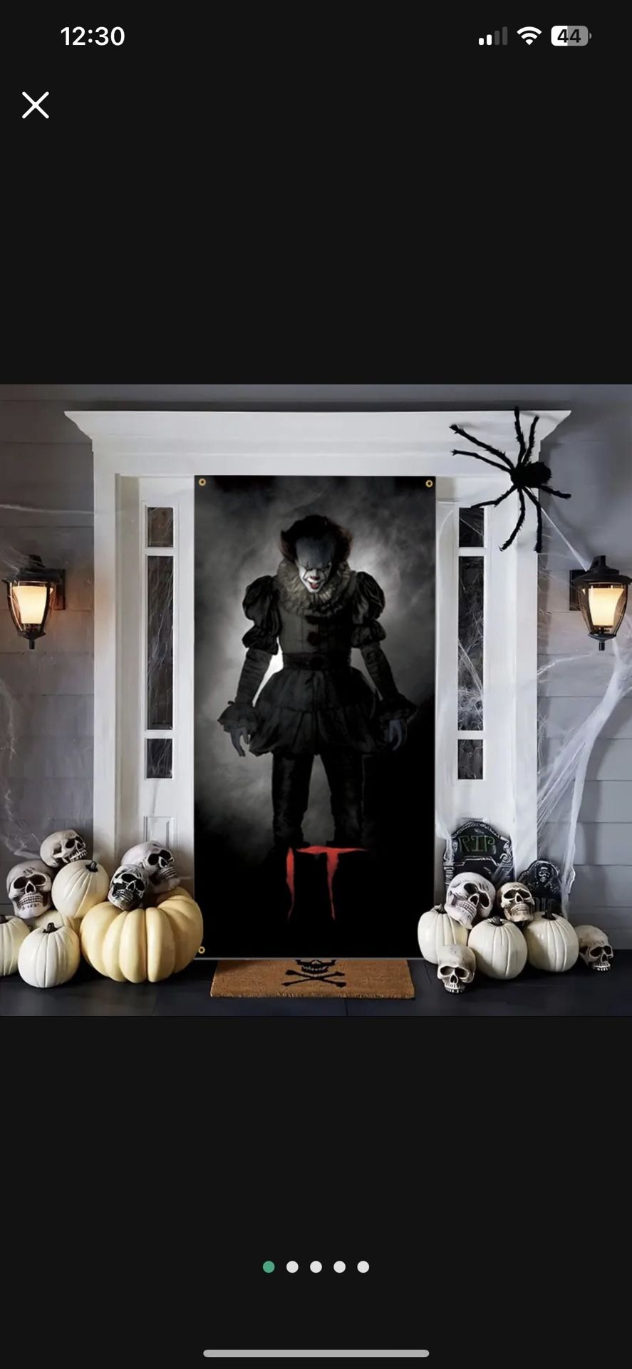 2D Door Banner IT Pennywise Halloween Spooky Home Decor Design for Parties, Carnivals, Gardens, Patios, Halloween Decorations