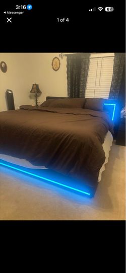 king size led bed