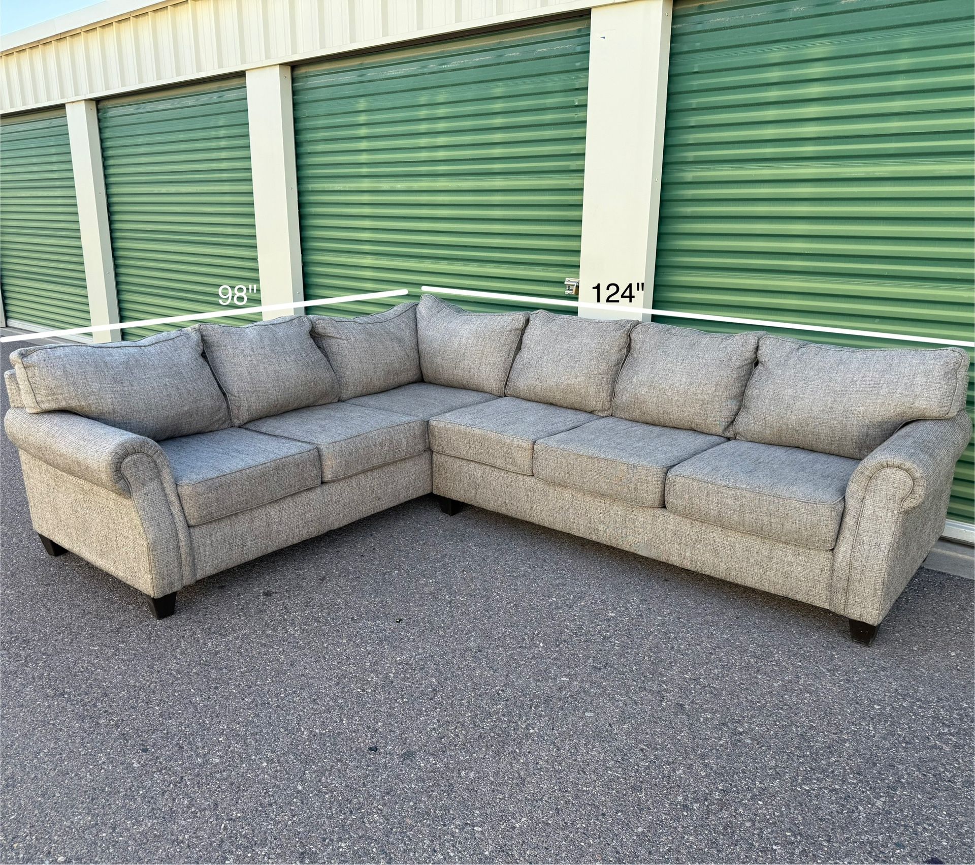 Beautiful Beige Sofa Sectional Couch + Free Delivery