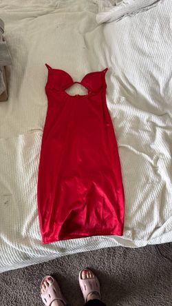 Red Satin Homecoming dress